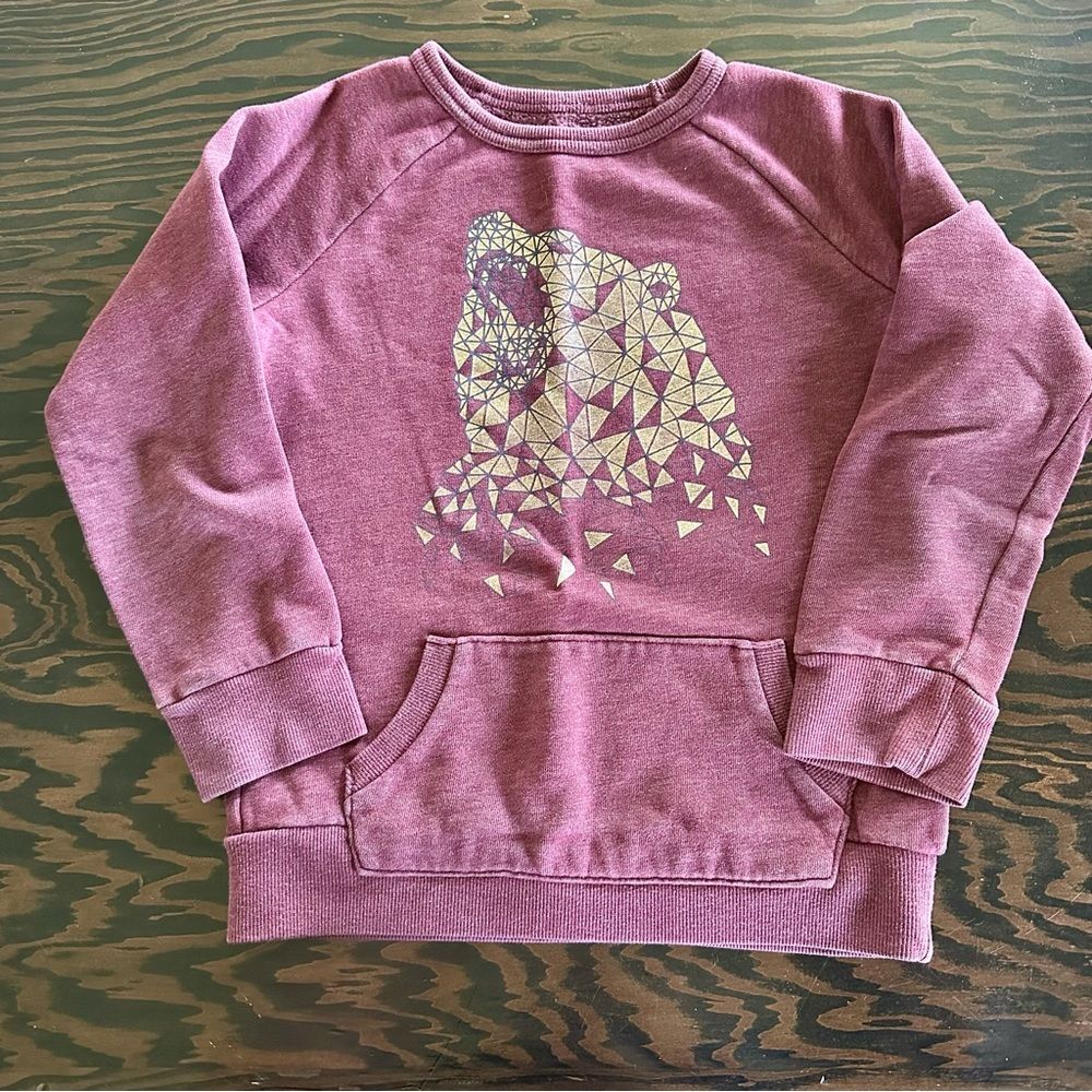 Sonoma Maroon Sweatshirt With Gold Bear Design 683